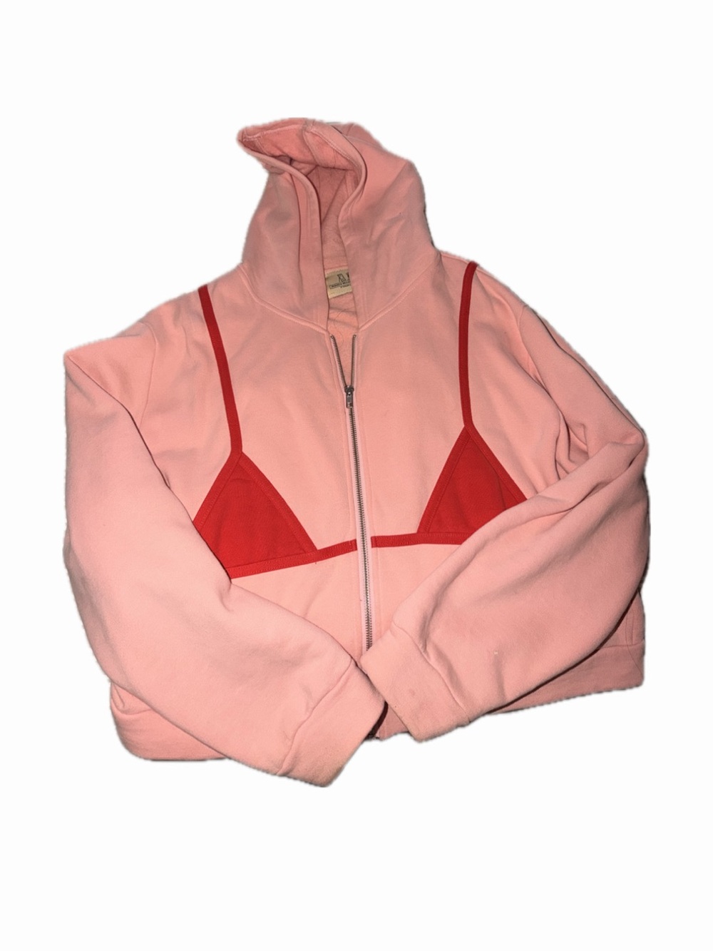 Fashion Brand Company Pink/Red Bikini Bod Zip-up Sweatshirt